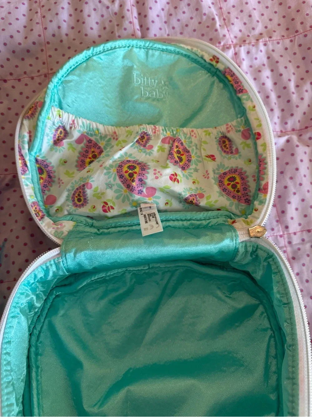 American Girl Bitty Baby Paisley Starter Set Diaper Bag and Blanket